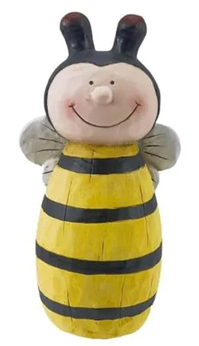 itsisa Zaunhocker Biene H: 23 cm aus Terrakotta in schwarz von itsisa