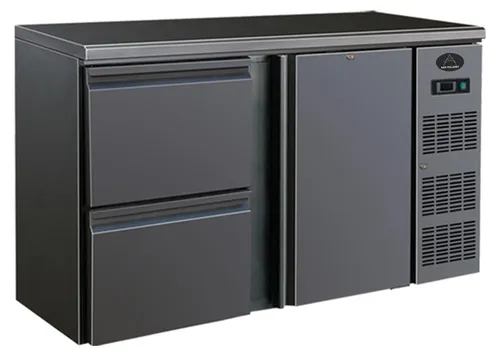 Gastro Barkühler Barkühlschrank 350 L, schwarz