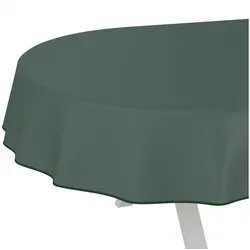 ANRO Wachstuch Tischdecke Grün Oval 240x140cm