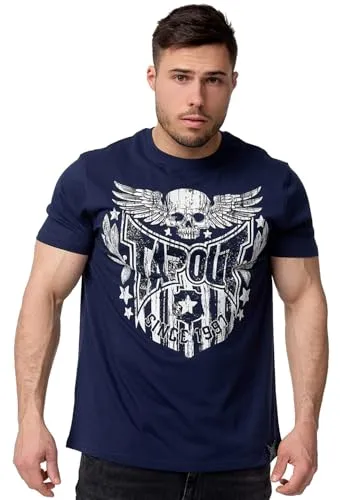 TAPOUT T-Shirt Westlake blau M - Kampfsportzubehör aus 100% Baumwolle, bequem und atmungsaktiv für optimale Bewegungsfreiheit beim Training.