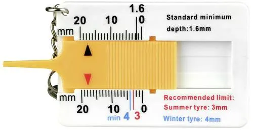 APA Reifen-Reparaturset mit Reifenprofiltiefenmesser 0-20 mm