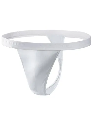 sesto senso Herren String Baumwolle Thong Slips 1er Pack Tanga Sport G-String XXL Weiß