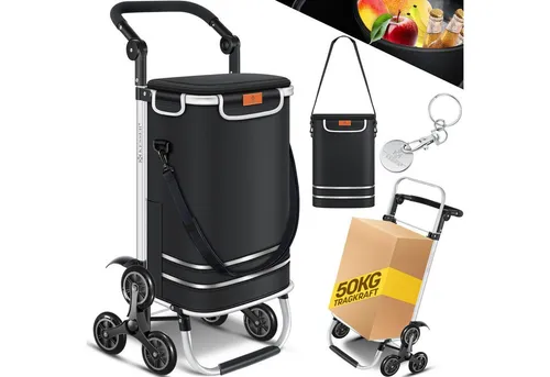 KESSER Einkaufstrolley mit Kühlfach, schwarz