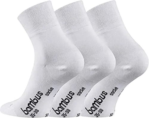 FussFreunde 3 Paar Packung kurze Bambussocken mit zusätzlicher Garantie, Quarter Socken (as3, numeric, numeric_35, numeric_38, regular, regular, Weiß)