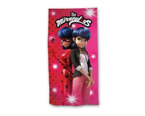 Miraculous - Ladybug Strandtuch Badehandtuch – 70x140 cm aus weichem Polyester, (1-St)