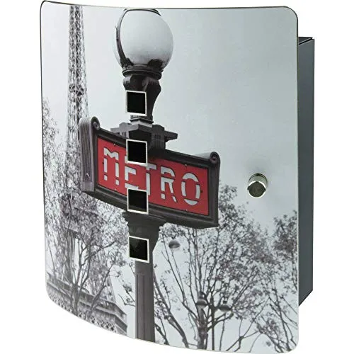 Schlüsselbox 38960 mit 10 Haken - Praktische Schlüsselbox von BURG-WÄCHTER mit 10 Haken und Magnetverschluss, ideal für die Wandmontage, sorgt für Ordnung und Sicherheit Ihrer Schlüssel.