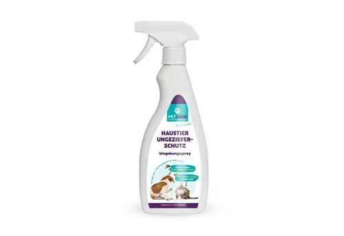 HOTREGA® Zeckenschutzmittel Petcare Haustier-Ungeziefer-Schutz Umgebungsspray 500 ml, 500 g, 0.5 l, für Hunde und Katzen