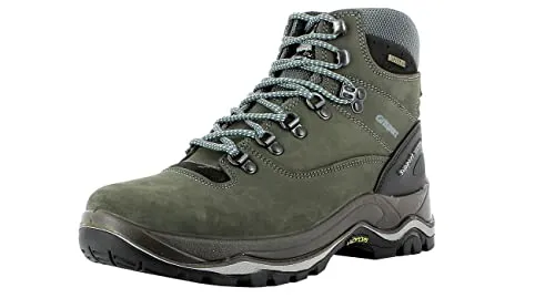 Grisport Damen und Herren Outdoorstiefel,Trekkingstiefel,Wanderstiefel,Echtleder,atmungsaktiv,wasserabweisend,Gritex Membran,Vibramsohle,Grau, EU 37