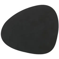 LINDDNA Tischset Nupo L Curve Leder Schwarz (Large)