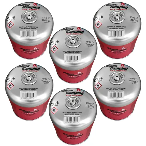 Gaskartusche 450g für Kocher - Sonstiger Camping-Küchenbedarf, ideal für Outdoor-Aktivitäten, kompatibel mit gängigen Kochern und bietet hohe Sicherheit durch das 7/16