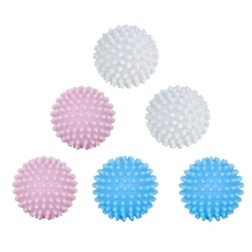 Aililong Trocknerbälle für Wäschetrockner, Waschkugeln für Waschmaschine, 6 Stück Dryer Balls Igelball Kugeln für Flauschigere Wäsche, Wiederverwendbar und Umweltfreundlich - Ideal für Daunenjacken!