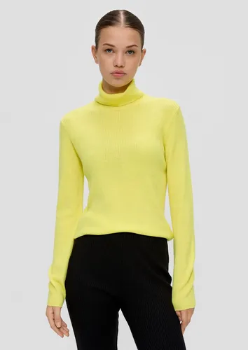 QS Longpullover Strickpullover Rollkragenpullover aus Feinstrick