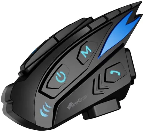 NavGear Motorrad-Kommunikations-System für bis zu 8 Personen, Bluetooth