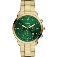 Fossil Neutra Herren Uhr – Quarz-Chronograph mit Edelstahlarmband - Elegante Armbanduhr mit 44-mm-Gehäuse und grünem Sunray-Zifferblatt. Dank des robusten Edelstahlarmbands und der Wasserdichtigkeit bis 50 m ideal für den täglichen Einsatz und besondere Anlässe.