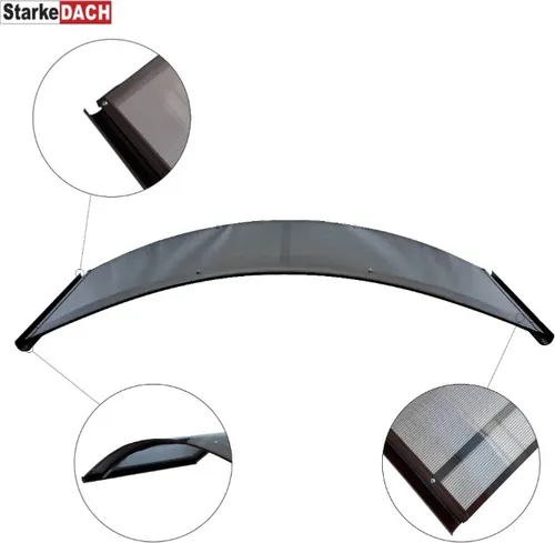 STARKEDACH RODEO Vordach aus Aluminium, braun, 150x70cm