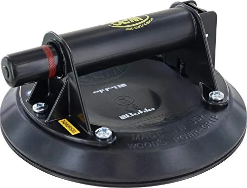 TRIUSO Saugheber mit Pumpe bis 57 kg, Klappbar, Schwarz, Vakuumheber mit Pumpe