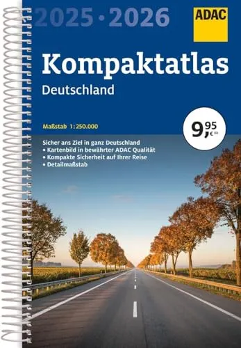 Produktbild ADAC Kompaktatlas 2025/2026 Deutschland 1:250.000 (ADAC Atlas)