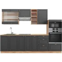 Vicco Küchenzeile Fame-Line - Küchenzeile im klassischen Landhausstil, 280 cm, mit edlen Fronten und hohem Komfort für Ihre Traumküche.