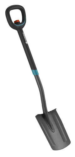 GARDENA 17020-20 Teleskopspaten - Garten-Kleingeräte mit höhenverstellbarem Stiel für ergonomisches Arbeiten und extra scharfem Spatenblatt aus gehärtetem Qualitätsstahl.