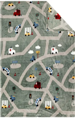 s.Oliver Kinderdecke 100x150 cm in grün von s.Oliver