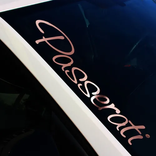 Frontscheibenaufkleber Passerati Rosegold Chrom Sticker Tuning Auto FS38