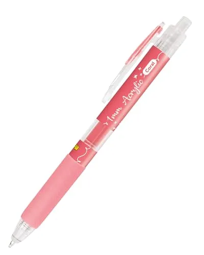 ONLINE Acrylic Liner Koralle, 1x I Acrylmarker auf Wasserbasis Coral I Schnelltrocknend auf Holz & Kunststoff – auch als Glasmalstifte oder Steine bemalen I Acrylic Marker, hohe Deckkraft