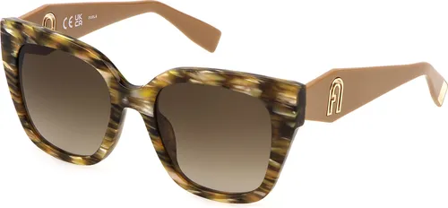 Furla SFU812 6YHY MARRONE STRIATO LUCIDO 53/20/140 Damen Sonnenbrillen
