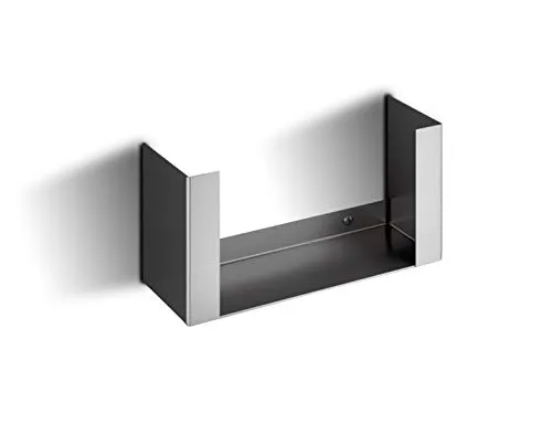 Handtuchspender 30 cm breit, Edelstahl matt geschliffen, Handtuchhalter für Stofftücher, Falthandtücher - PHOS Design