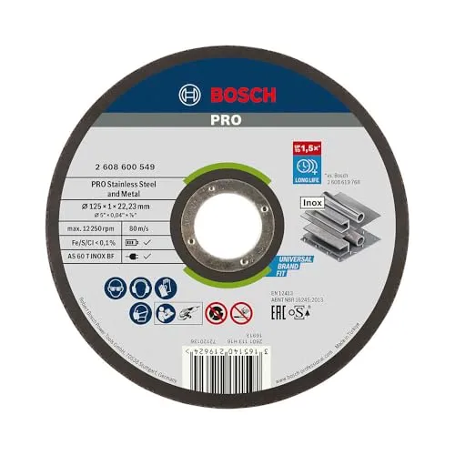 Bosch Trennscheibe 125x1,0 mm INOX gerade