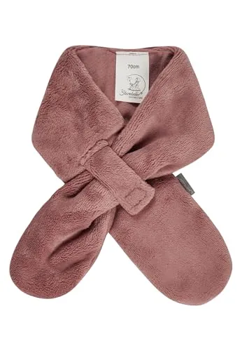 Sterntaler Schal aus Teddyflausch, gefüttert mit Baumwollfleece, mit Klettverschluss, zum Durchziehen - Mädchen Accessoires für Babys und Kleinkinder - warm, weich und bequem - rosenholz, Gr. 80cm