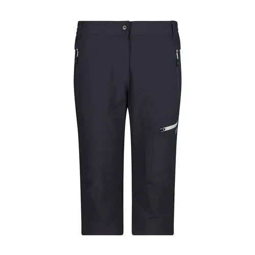 CMP Woman Capri antracite-stone (05UN) 38 - Wanderhose für Damen mit innovativer Dry Function-Technologie, die Feuchtigkeit schnell ableitet und UV-Schutz bietet – ideal für Sommertrekking.