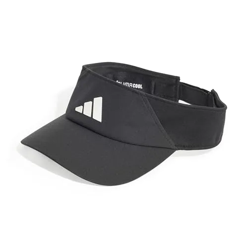 adidas Unisex Visor Climacool Hat, Black/White, L-XL
