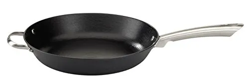 GSW 714273 GUSSEISEN PROFESSIONELL Bratpfanne 32cm - Professionelle Gusseisen Bratpfanne, ideal für krosses Braten mit langlebiger Keramik-Versiegelung und robustem Edelstahlgriff, geeignet für alle Herdarten und backofenfest.