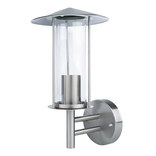 Grafner Design Edelstahl Wandlampe mit 360° Lichtschein - Lampen für innen und außen, robust aus Edelstahl mit IP44 Schutzklasse – ideal für Garten und Flur, sorgt für eine einladende Atmosphäre.