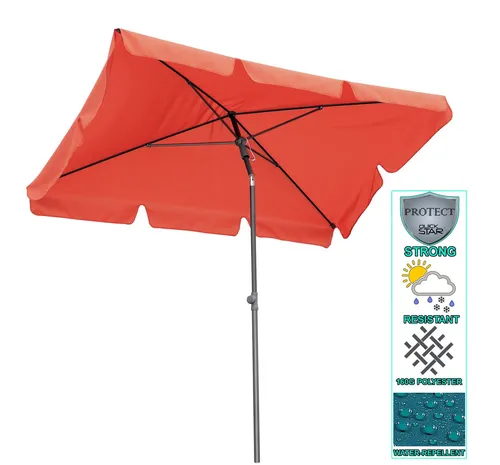 Quick Star Sonnenschirm Balkon 200x125cm in orange von Quick-Star