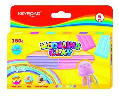 Modelina 30 g pastel 6 kolorów Keyroad 6941288746034