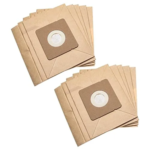 vhbw 10x Staubsaugerbeutel kompatibel mit Rowenta RO17334A/4QO, RO1733R1/4Q0, RO173301/4Q0 Staubsauger - Papier, 17,7cm x 17,5cm Sandfarben
