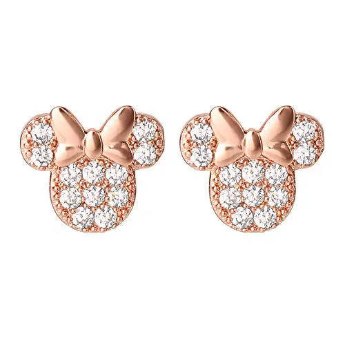 Minnie Mouse Ohrringe Mit Kleiner Schleife in rosegold von PEERS HARDY