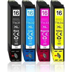 4er Pack Druckerpatronen 16 16XL kompatibel mit Epson WF-2630