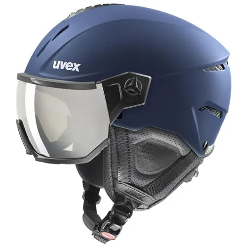 Uvex Instinct Visor Skihelm - Blau - 59-61 - Skihelme & Snowboardhelme mit integriertem Visier für optimale Sicht und Schutz auf der Piste.