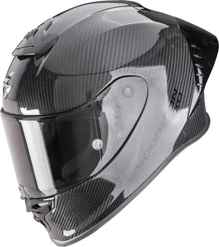 Scorpion EXO-R1 Evo II Carbon Air Integralhelm - Schwarz - XL - Hochwertiger Rennhelm aus Kohlefaser für optimale Aerodynamik und Geräuschreduzierung. Perfekte Passform durch AIRFIT®-System, ideal für anspruchsvolle Motorradfahrer.