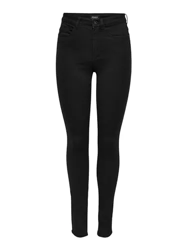ONLY Damen Onlroyal High Sk Pim600 Noos Jeans, Schwarz, EU M/30 - Stylische Jeans für Damen mit hohem Tragekomfort und elastischer Stretch-Qualität, ideal für legere und elegante Outfits.
