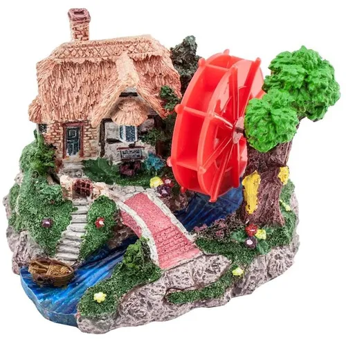 Aquarium-Deko, Dekoration Aquarium, Aquarium-Luftausströmer, Wassermühle 9cm