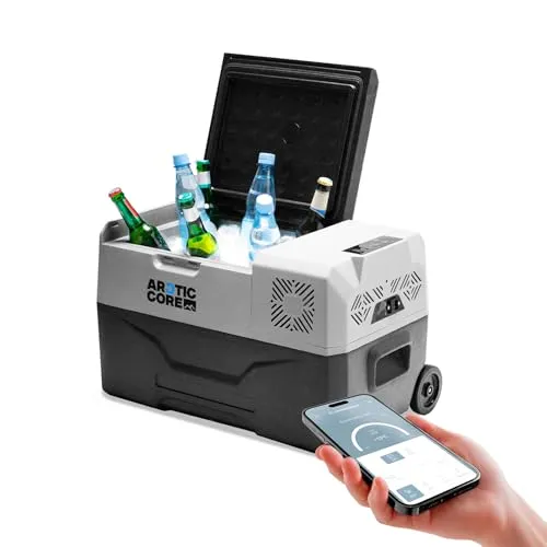 Belko® Kompressor Kühlbox ArcticCore 30 L – mobile Kühl- & Gefrierbox mit App-Steuerung - Kühlboxen für Camping und Reisen, mit effizienter Kompressortechnik für Temperaturen bis -18 °C und praktischer Powerbank-Funktion zum Laden von Geräten.