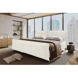 99rooms Vero Plus Familienbett Boxspringbett 260×200 cm in Creme - Modernes Boxspringbett mit elegantem Design, ideal für gemeinsame Nächte. Inklusive 2 Kissen und hochwertigem Kaltschaum-Topper für besonderen Schlafkomfort.