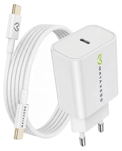 Mayaxess 20W Netzteil für iPhone Air + USB-C Kabel 1m, Weiß