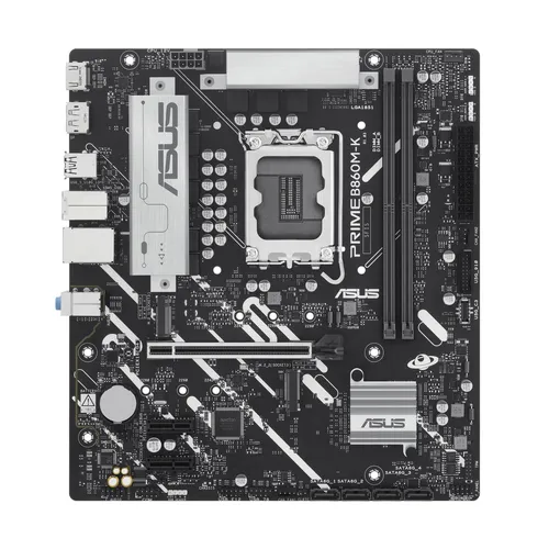 ASUS Prime B860M-K Mainboard - Mainboard mit Intel B860 Chipsatz, ideal für leistungsstarke Gaming- und Arbeits-PCs mit umfassenden Anschlussmöglichkeiten.