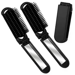 Reise Haarbürste 2 Stück mit Spiegel – Faltbar & Praktisch - Entdecke das 2er-Set faltbare Reise-Haarbürsten mit integriertem Spiegel. Ideal für Männer, Frauen und Jugendliche: kompakt, vielseitig und perfekt für unterwegs. Sanfte Kopfhautmassage und einfache Entwirrung für frisches Haar jederzeit.