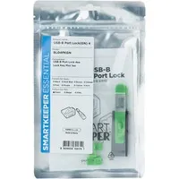 Smart Keeper 4 x USB B-Port Schlösser mit Mini Typ Schlüssel (BL04PKGN) - Sichere 4 x USB B-Port Schlösser mit einem kompakten Mini Typ Schlüssel für zuverlässigen Schutz von Geräten. Ideal für den Einsatz in Büros und öffentlichen Räumen.