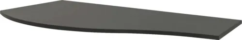 Waschtischplatte Baden Haus Vague 104 x 51 cm anthrazit für Waschtisch links ohne Ausschnitt